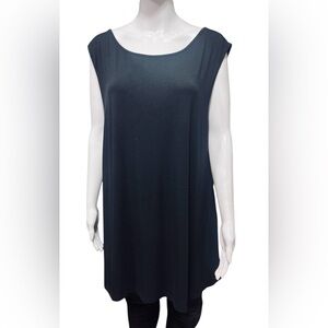 Veranee Black Swing Flair Sleeveless Tunic Tank Top  size 3XL